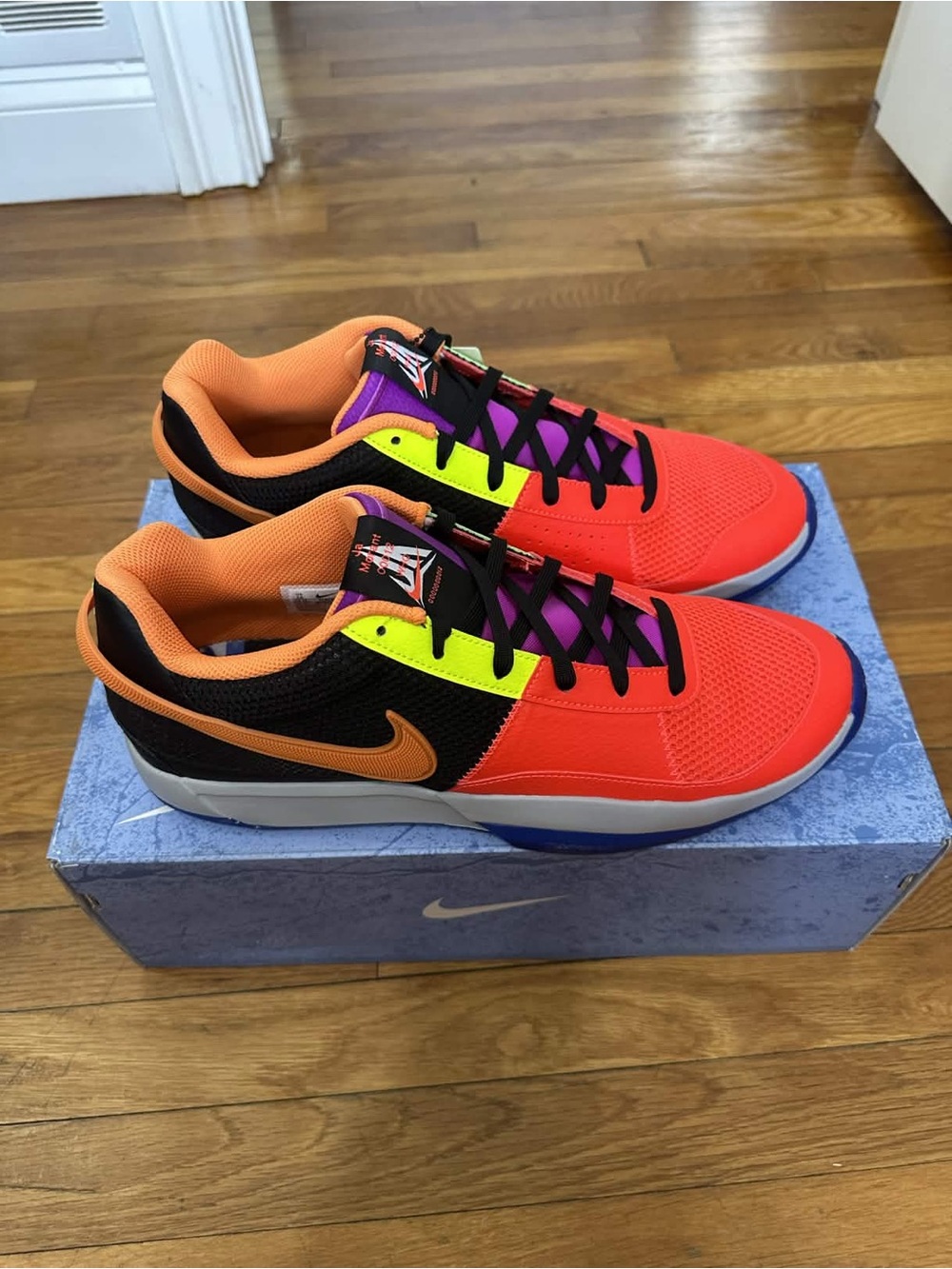 *New* Nike Ja 1 Men Black Red Orange (FJ4241-001) Size 14